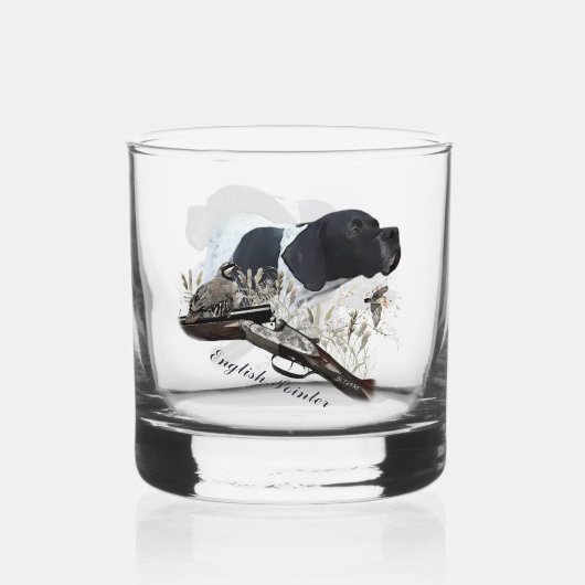 Der englische Pointer Whiskyglas (Vorderseite)