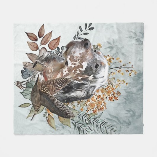 Der englische Setter , Die Jagd auf die Woodcock , Fleecedecke (Vorderseite (Horizontal))