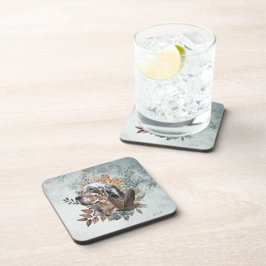 Der englische Setter , Die Jagd auf die Woodcock , Getränkeuntersetzer (Rechte Seite)