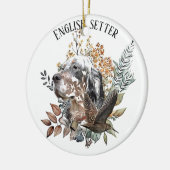 Der englische Setter , Die Jagd auf die Woodcock , Keramik Ornament (Links)