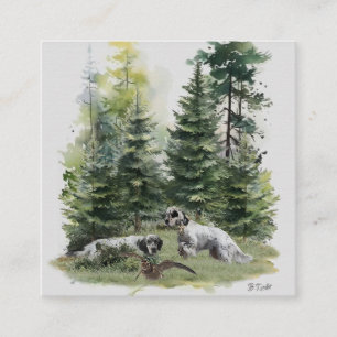 Der englische Setter , Die Jagd auf die Woodcock , Quadratische Visitenkarte