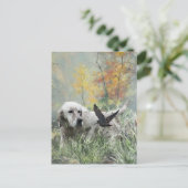 Der englische Setter , die Jagdsaison für Holzhack Postkarte (Stehend Vorderseite)