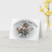 Der englische Setter kann nicht nur eine Karte hab (Gelbe Blume)