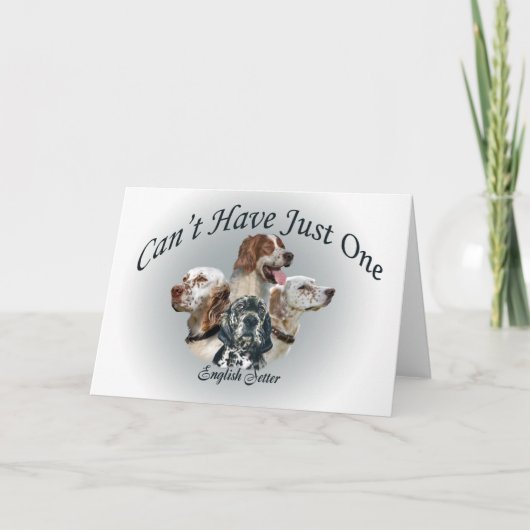 Der englische Setter kann nicht nur eine Karte hab (Vorderseite)