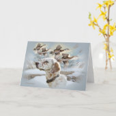 Der englische Setter kann nicht nur eine Karte hab (Gelbe Blume)