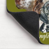 Der englische Setter kann nicht nur eine Maus habe Mousepad (Ecke)