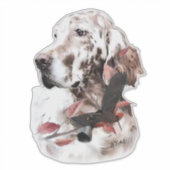 Der englische Setter, Leidensjagd Aufkleber (Vorderseite)