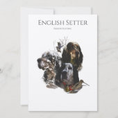 Der englische Setter, Leidensjagd Einladung (Vorderseite)