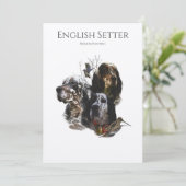 Der englische Setter, Leidensjagd Einladung (Stehend Vorderseite)