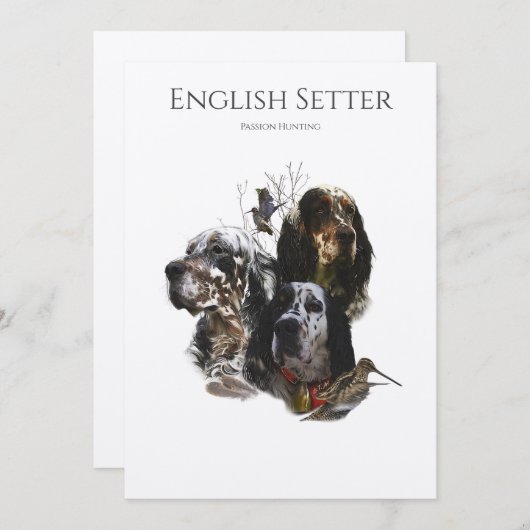 Der englische Setter, Leidensjagd Einladung (Vorne/Hinten)