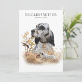 Der englische Setter, Leidensjagd Einladung (Stehend Vorderseite)