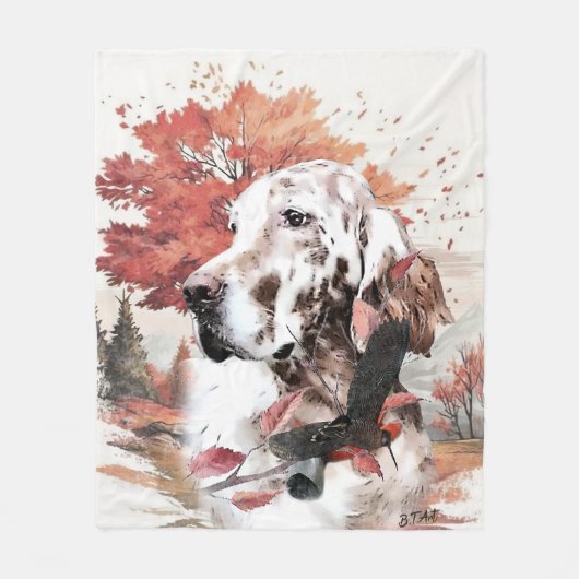 Der englische Setter, Leidensjagd Fleecedecke (Vorderseite)