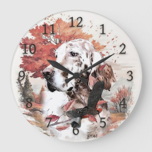 Der englische Setter, Leidensjagd Große Wanduhr (Vorderseite)