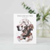 Der englische Setter, Leidensjagd Postkarte (Stehend Vorderseite)