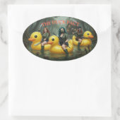 DER ENTEN-PAKT OVALER AUFKLEBER (Tasche)