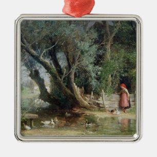 Der Enten-Teich Silbernes Ornament