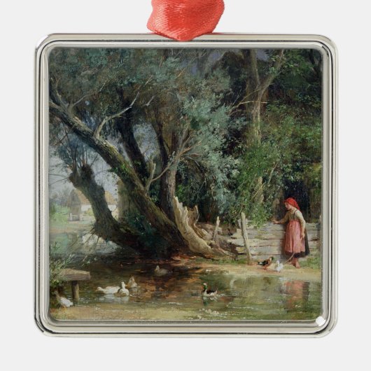 Der Enten-Teich Silbernes Ornament (Vorne)