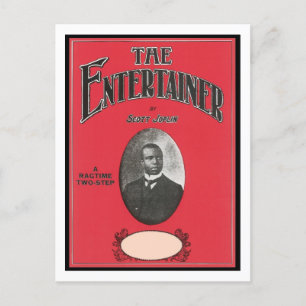Der Entertainer Scott Joplin Vintage Songbook Cove Postkarte