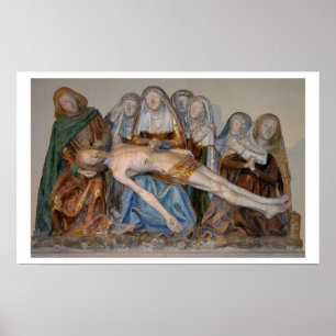 Der Entombment, 1490 (gemalter Stein) (Detail) Poster