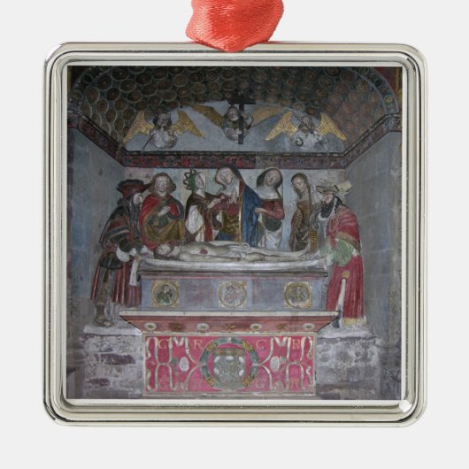 Der Entombment, c.1523 (gemalter Stein) Silbernes Ornament (Vorne)