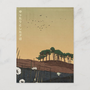 Der entspannende Abendsonnenuntergang Postkarte