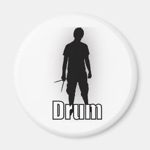 Der Entwurf des Schlagzeugers Magnet