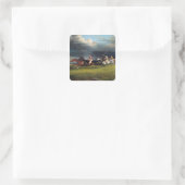 Der Epsom Derby, 1821 Quadratischer Aufkleber (Tasche)