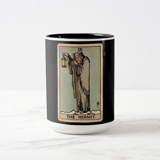 Der Eremit Tarot Zweifarbige Tasse (Mittel)