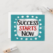 Der Erfolg beginnt jetzt mit der Grußkarte Karte (Vorderseite/Rückseite Beispiel)