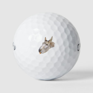 Der erfreuliche Donkey, der eine Möhre isst, Golfball