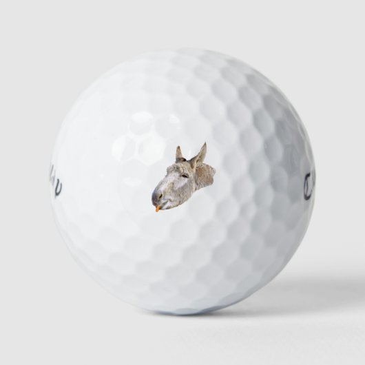 Der erfreuliche Donkey, der eine Möhre isst, Golfball (Vorderseite)