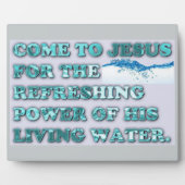 Der erfrischende Power des lebendigen Wassers Jesu Fotoplatte (Vorderseite)