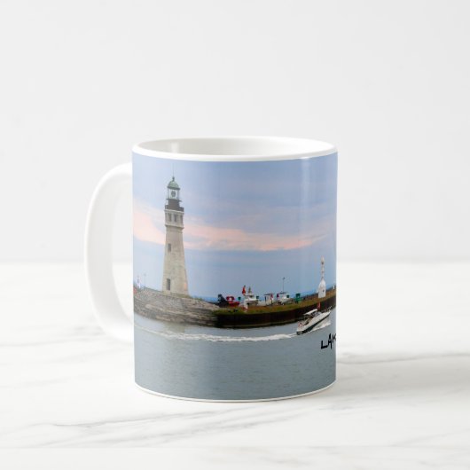 Der Eriesee, Leuchtturm des Büffel-NY Kaffeetasse (Vorderseite Links)