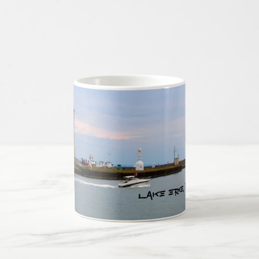Der Eriesee, Leuchtturm des Büffel-NY Kaffeetasse (Mittel)