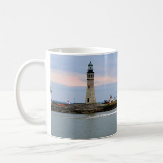 Der Eriesee, Leuchtturm des Büffel-NY Kaffeetasse (Links)