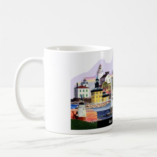 Der Eriesee-Leuchttürme Kaffeetasse (Links)