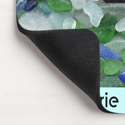 Der Eriesee-Strand-Glas Mousepad (Ecke)