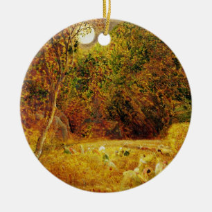 Der Ernte-Mond, 1833 (Öl auf dem Papier gelegt auf Keramik Ornament