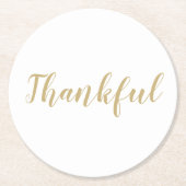 Der Erntedank der Goldschrift Runder Pappuntersetzer (Vorderseite)