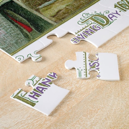 Der Erntedank des Pilgers von 1620 Puzzle (Seite)