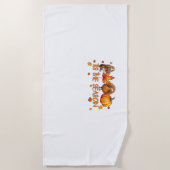 Der Erntedank für den Hundeschlitten der Saison Strandtuch (Vorderseite)