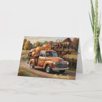 Der Erntedank Harvest Truck Feiertagskarte