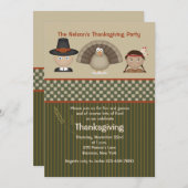 Der Erntedank-Party Einladung der Kinder (Vorne/Hinten)