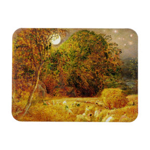 Der Erntemond, 1833 (Öl auf Papier auf Tafel gele Magnet