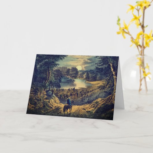 Der Erntemond, Currier & Ives: Leere Karte (Gelbe Blume)