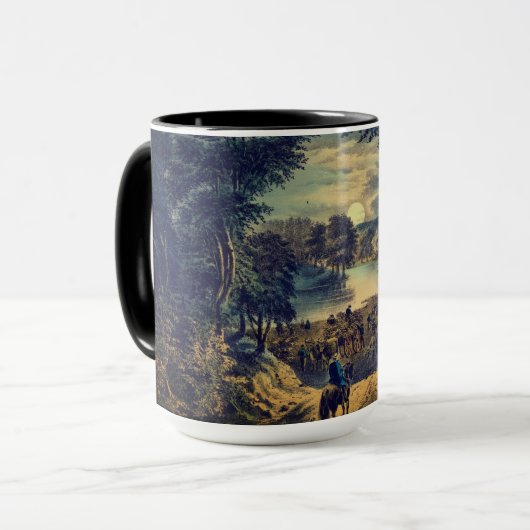 Der Erntemond, Currier & Ives: Tasse (Vorderseite Links)