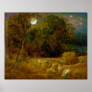 Der Erntemond von Samuel Palmer (1833) Poster