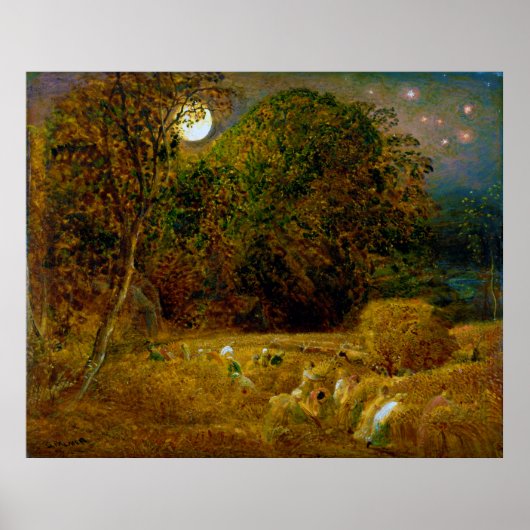 Der Erntemond von Samuel Palmer (1833) Poster (Vorne)