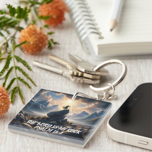 Der Eroberer der Höhen DER HERR ist mein KROCK Schlüsselanhänger (Vorderseite rechts)