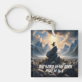 Der Eroberer der Höhen DER HERR ist mein KROCK Schlüsselanhänger (Vorderseite)